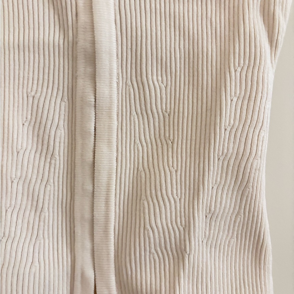 Zara Ivory Ribbed Tank Top - Picture 2 of 7
